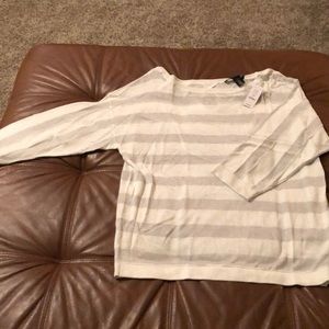 Sparkle sweater with keyhole back